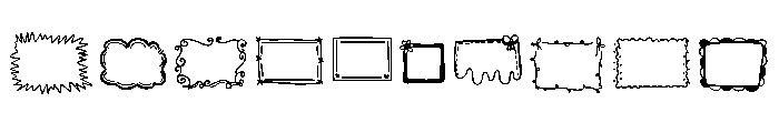 Cute frame hand drawn Font OTHER CHARS