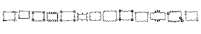 Cute frame hand drawn Font UPPERCASE