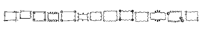 Cute frame hand drawn FONT