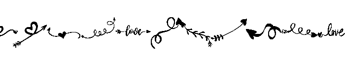 Cute heart arrow FONT