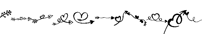 Cute heart arrow Font LOWERCASE