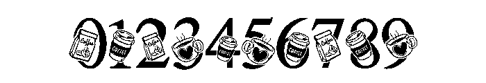 Cute love coffee Font OTHER CHARS