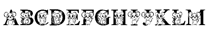 Cute rat Font UPPERCASE