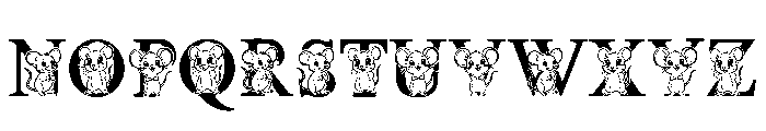 Cute rat Font UPPERCASE