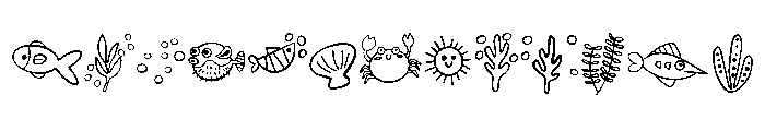 Cute sea doodle FONT