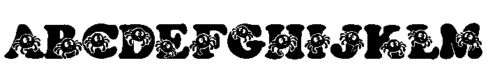 Cute spider Font UPPERCASE