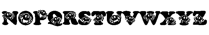 Cute spider Font UPPERCASE