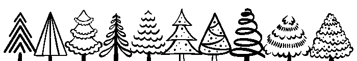 Cute tree christmas Font OTHER CHARS