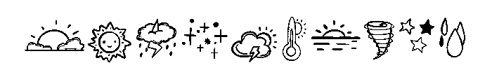 Cute weather Font OTHER CHARS