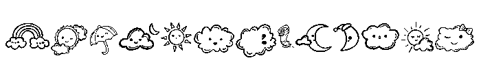 Cute weather FONT