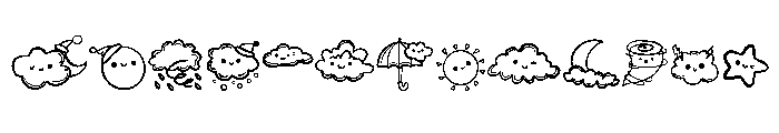 Cute weather Font LOWERCASE