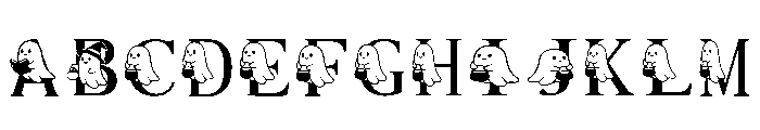 Cutey Ghost Regular Font UPPERCASE