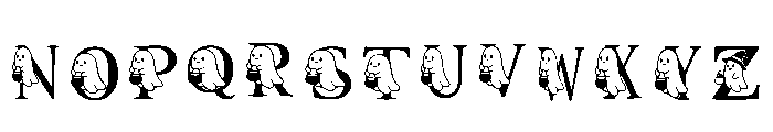 Cutey Ghost Regular Font LOWERCASE