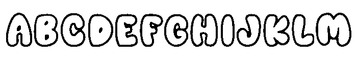 Cutie Bubble Font UPPERCASE