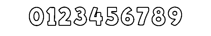 Cutie Outline Regular Font OTHER CHARS