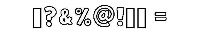 Cutie Outline Regular Font OTHER CHARS