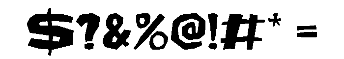 Cutout Chaos Font OTHER CHARS
