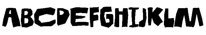 Cutout Chaos Font UPPERCASE