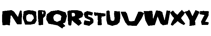 Cutout Chaos Font LOWERCASE