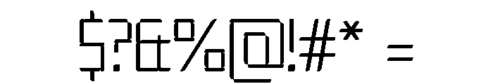 Cutro Thin Font OTHER CHARS