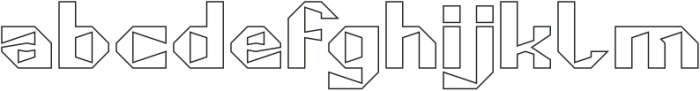 CUBISM-Hollow otf (400) Font LOWERCASE