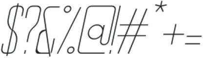 Cukils Thin Italic otf (100) Font OTHER CHARS