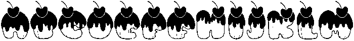 Cupcake Regular otf (400) Font UPPERCASE