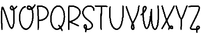 Cupids Notes Regular otf (400) Font UPPERCASE