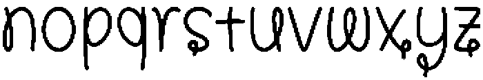 Cupids Notes Regular otf (400) Font LOWERCASE