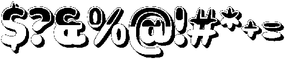 Cuplis Bubbly Shadow otf (400) Font OTHER CHARS