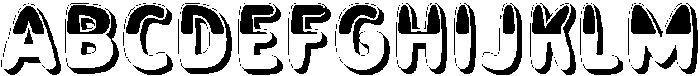 Cuplis Bubbly Shadow otf (400) Font UPPERCASE