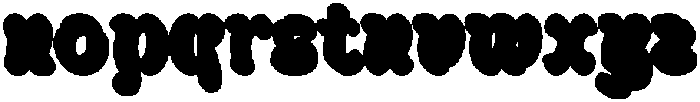 Curevy Extruded otf (400) Font LOWERCASE