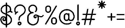 Curlicue Garden otf (400) Font OTHER CHARS