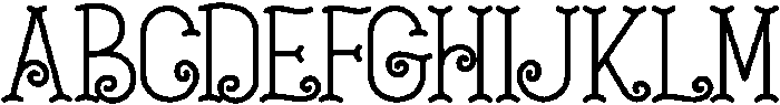 Curlicue Garden otf (400) Font UPPERCASE