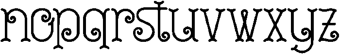 Curlicue Garden otf (400) Font LOWERCASE