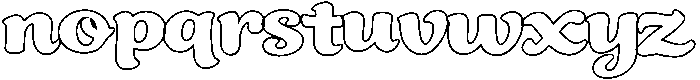 Curlish Outline otf (400) Font LOWERCASE