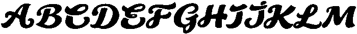 Curlish Slant otf (400) Font UPPERCASE