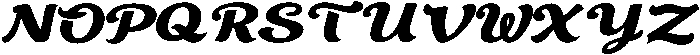 Curlish Slant otf (400) Font UPPERCASE