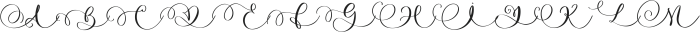 Curly Script otf (400) Font UPPERCASE