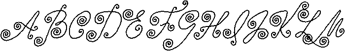 Curly Story Regular otf (400) Font UPPERCASE