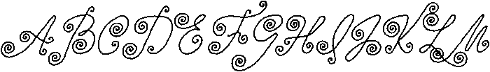 Curly Story Regular ttf (400) Font UPPERCASE