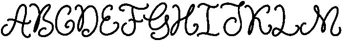 Curly Unique otf (400) Font UPPERCASE