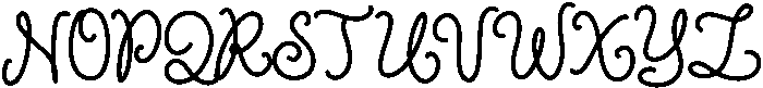 Curly Unique otf (400) Font UPPERCASE