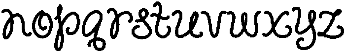Curly Unique otf (400) Font LOWERCASE