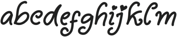 Curly Valentine Regular otf (400) Font LOWERCASE