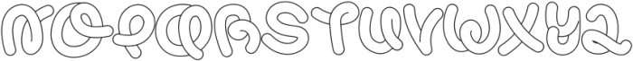 Curly Wurly Outline Overlay otf (400) Font UPPERCASE
