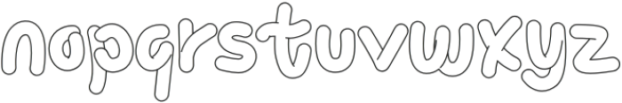 Curly Wurly Outline Overlay otf (400) Font LOWERCASE