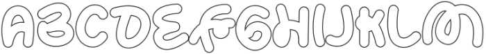 Curly Wurly Outline Simple otf (400) Font UPPERCASE
