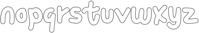 Curly Wurly Outline Simple otf (400) Font LOWERCASE