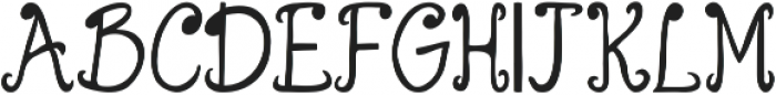 Curly otf (400) Font UPPERCASE
